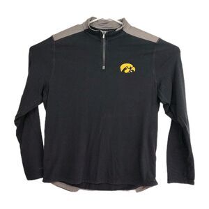 Under Armour men's 1/4-zip pullover Iowa Hawkeyes sweatshirt, L, black VGC